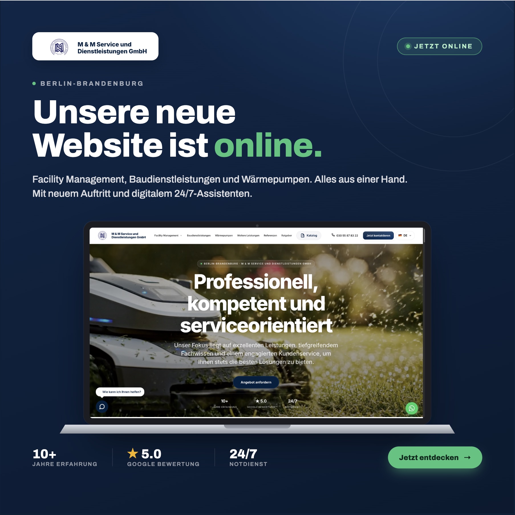 M&M Service neue Website Launch